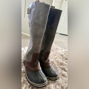 Sorel Women's Slimpack Riding Boots Originals! Rare Shale.Like New